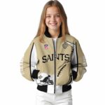 personalized new orleans saints flaming football gold white jacket best selling jacketwow