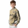 personalized new orleans saints flaming football gold white jacket trendy jacketwow