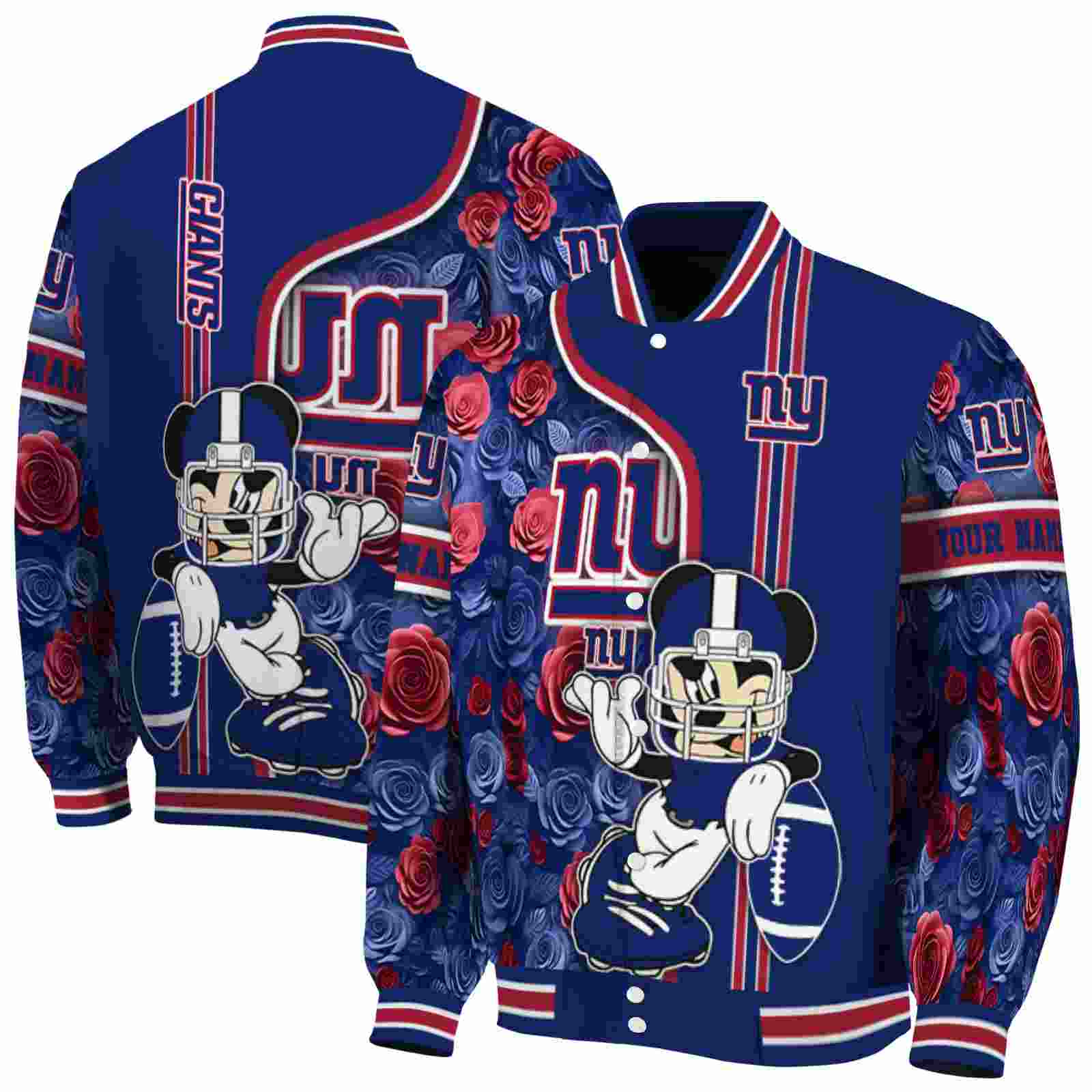 personalized new york giants rose mickey blue jacket fashion forward jacketwow personalized new york giants rose mickey blue jacket fashion forward jacketwow