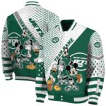 personalized new york jets mickey donald goofy green white jacket best selling jacketwow