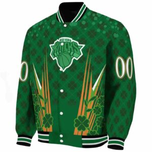 personalized new york knicks shamrock pattern green jacket best selling jacketwow