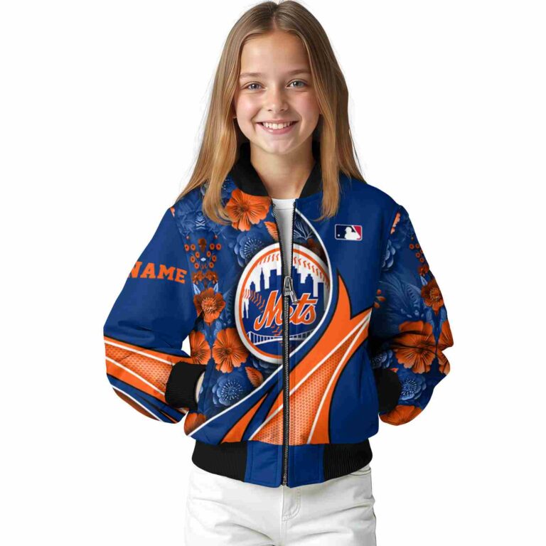 personalized new york mets floral print blue jacket top rated jacketwow