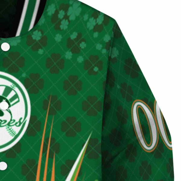 personalized new york yankees shamrock pattern green jacket premium grade jacketwow