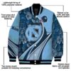 personalized north carolina tar heels floral print light blue jacket new arrival jacketwow