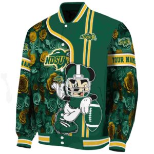 personalized north dakota state bison rose mickey green jacket best selling jacketwow