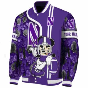 personalized northwestern wildcats rose mickey purple jacket best selling jacketwow