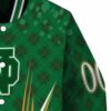 personalized notre dame fighting irish shamrock pattern green jacket premium grade jacketwow