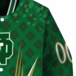 personalized notre dame fighting irish shamrock pattern green jacket best selling jacketwow