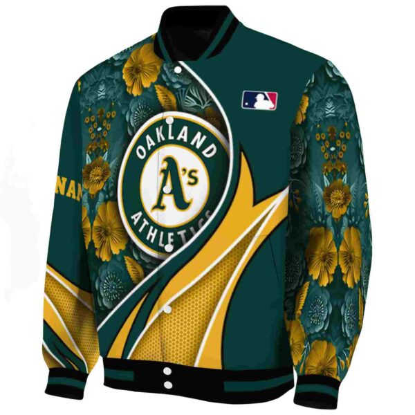 personalized oakland athletics floral print green jacket best selling jacketwow