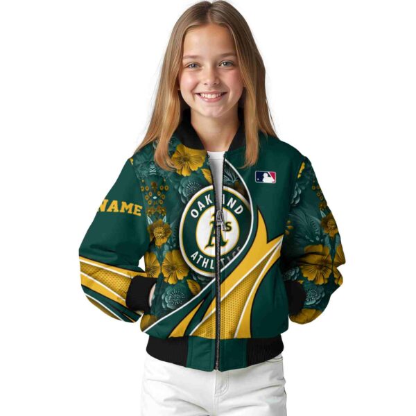 personalized oakland athletics floral print green jacket top rated jacketwow