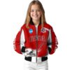 personalized ohio state buckeyes flaming football scarlet white jacket top rated jacketwow