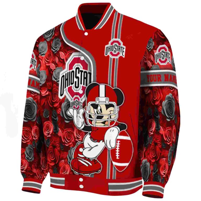 personalized ohio state buckeyes rose mickey scarlet jacket best selling jacketwow