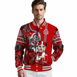personalized ohio state buckeyes rose mickey scarlet jacket high quality jacketwow