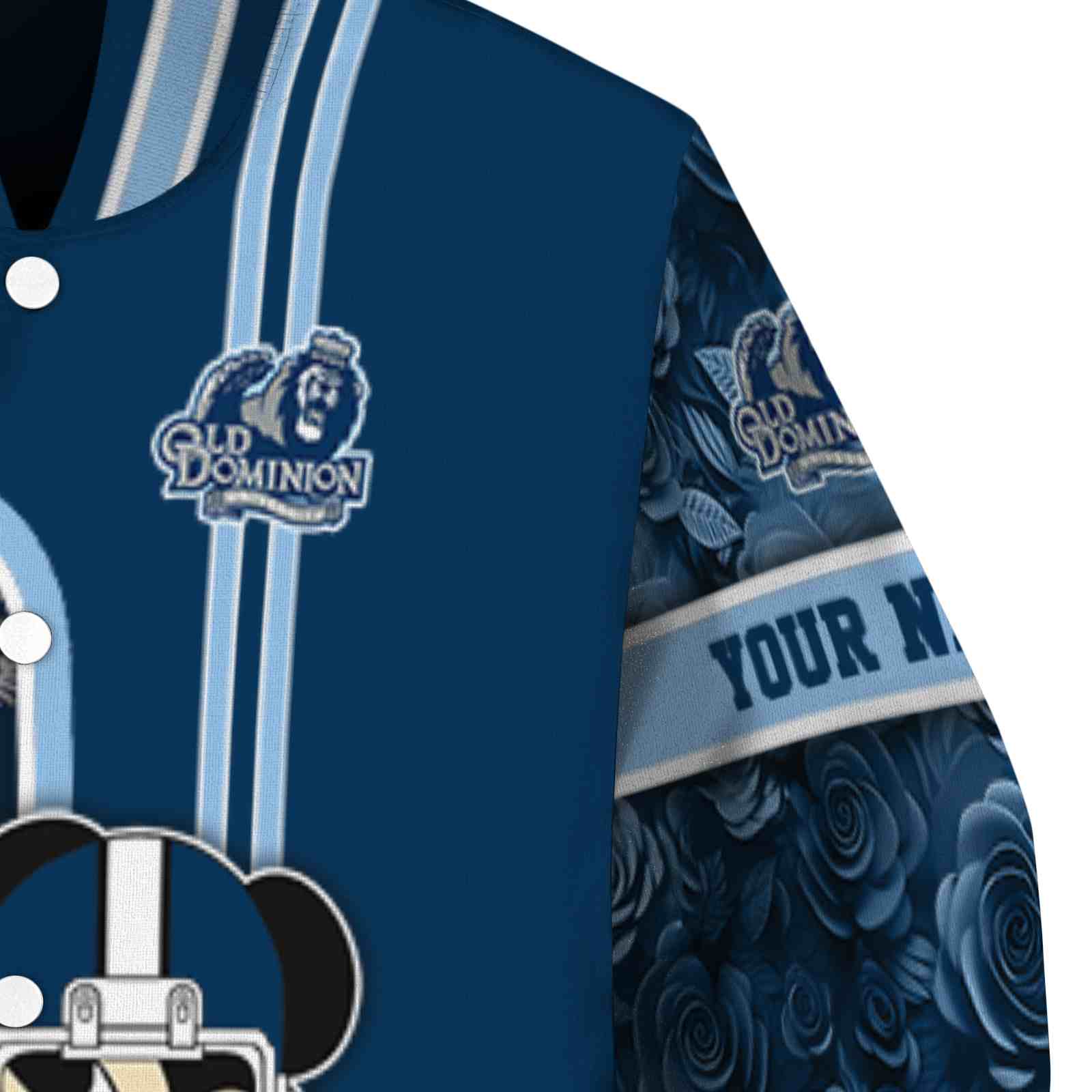 personalized old dominion monarchs rose mickey blue jacket premium grade jacketwow personalized old dominion monarchs rose mickey blue jacket premium grade jacketwow