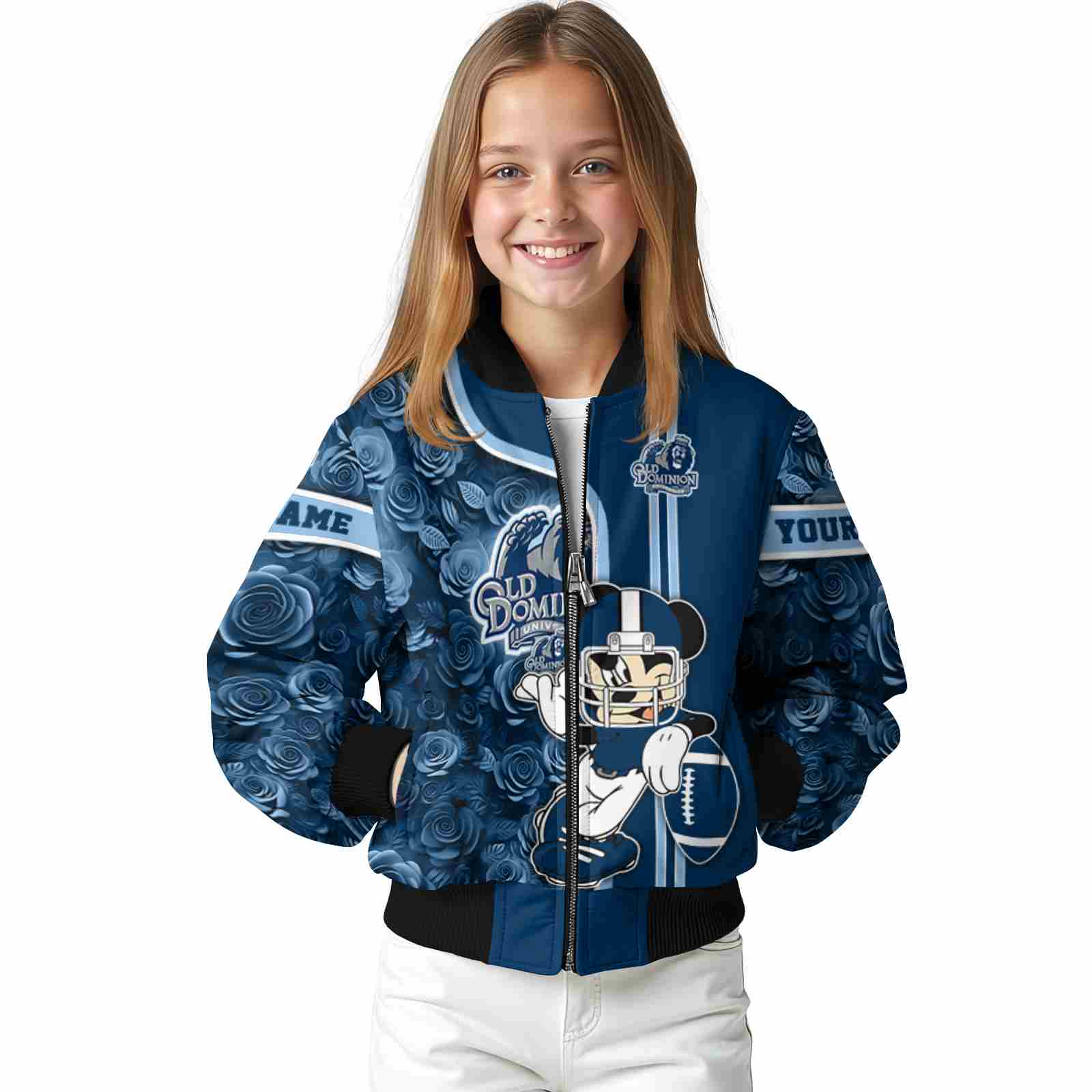 personalized old dominion monarchs rose mickey blue jacket top rated jacketwow personalized old dominion monarchs rose mickey blue jacket top rated jacketwow