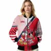 personalized ole miss rebels mickey donald goofy red white jacket latest model jacketwow