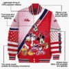 personalized ole miss rebels mickey donald goofy red white jacket new arrival jacketwow