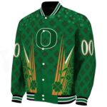 personalized oregon ducks shamrock pattern green jacket best selling jacketwow