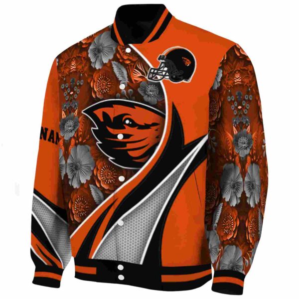 personalized oregon state beavers floral print orange jacket best selling jacketwow