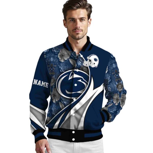 personalized penn state nittany lions floral print blue jacket high quality jacketwow