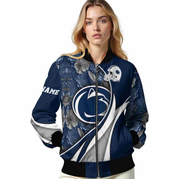 personalized penn state nittany lions floral print blue jacket latest model jacketwow