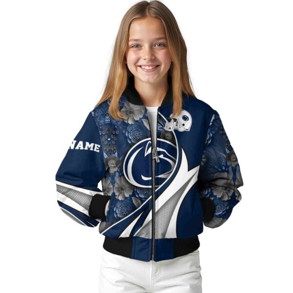 personalized penn state nittany lions floral print blue jacket top rated jacketwow