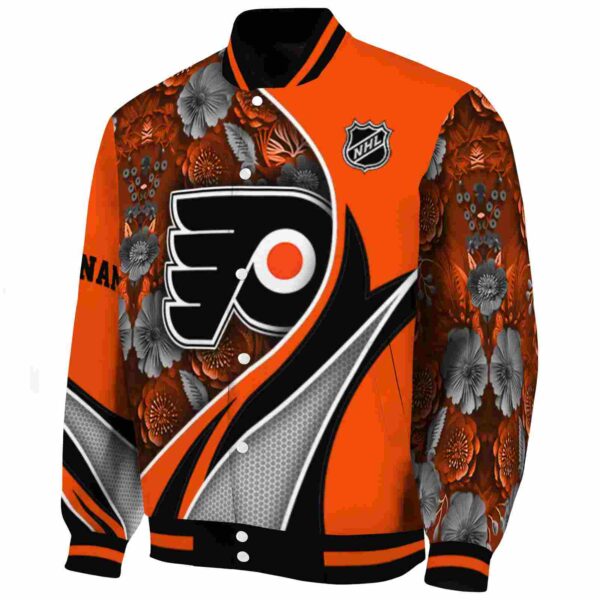 personalized philadelphia flyers floral print orange jacket best selling jacketwow