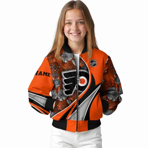 personalized philadelphia flyers floral print orange jacket top rated jacketwow