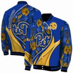 personalized pittsburgh panthers floral print royal blue jacket best selling jacketwow