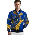 personalized pittsburgh panthers floral print royal blue jacket best selling jacketwow
