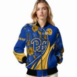 personalized pittsburgh panthers floral print royal blue jacket best selling jacketwow