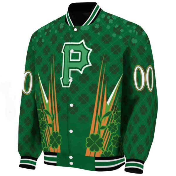 personalized pittsburgh pirates shamrock pattern green jacket best selling jacketwow