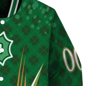 personalized pittsburgh pirates shamrock pattern green jacket premium grade jacketwow