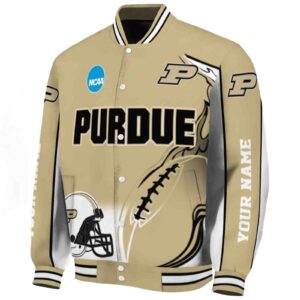 personalized purdue boilermakers flaming football gold white jacket best selling jacketwow