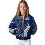 personalized rice owls floral print navy blue jacket best selling jacketwow
