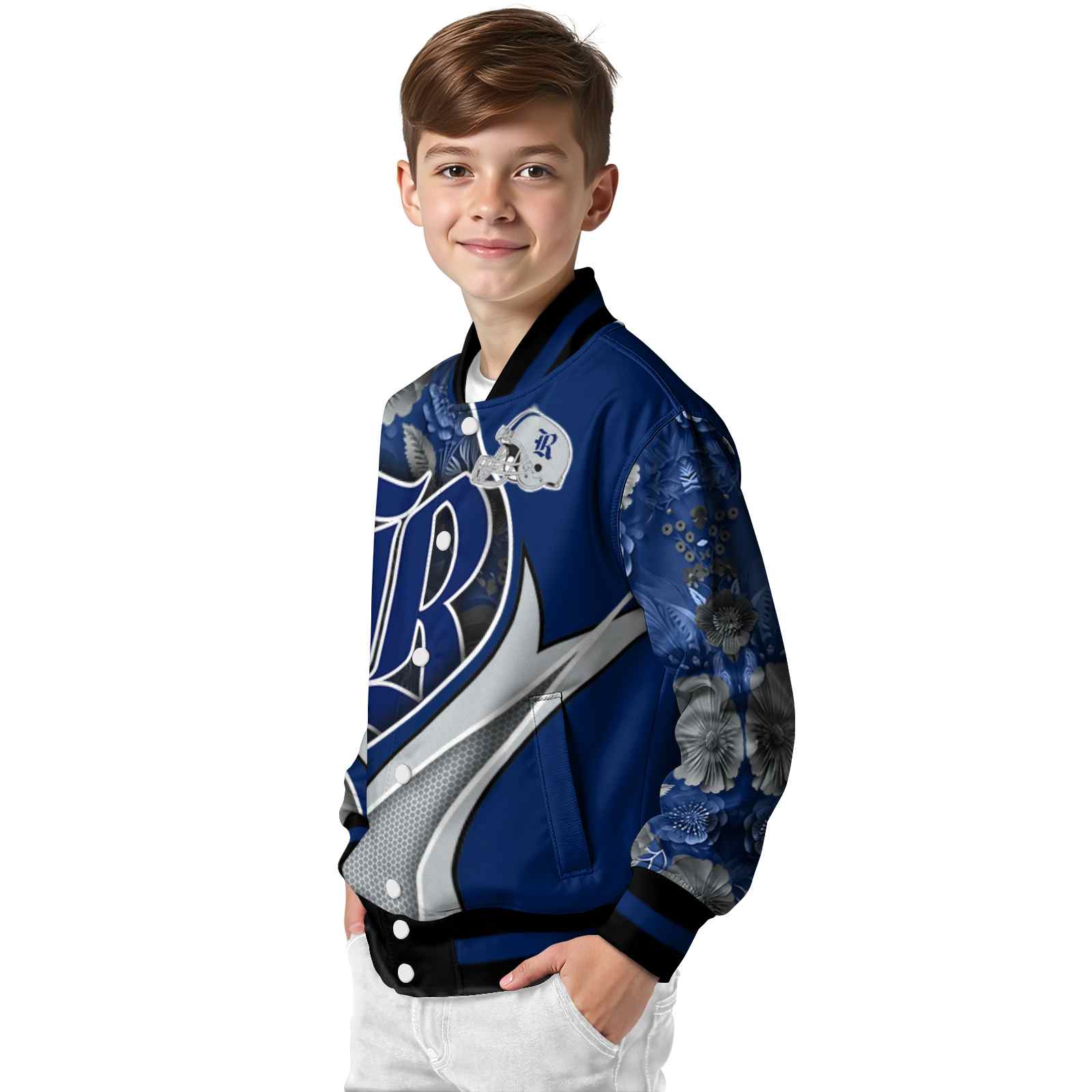 personalized rice owls floral print navy blue jacket trendy jacketwow personalized rice owls floral print navy blue jacket trendy jacketwow
