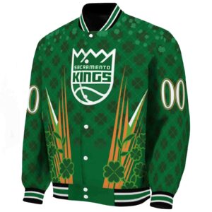 personalized sacramento kings shamrock pattern green jacket best selling jacketwow