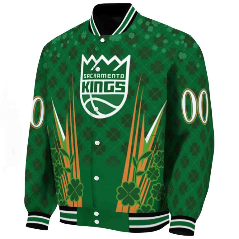personalized sacramento kings shamrock pattern green jacket best selling jacketwow