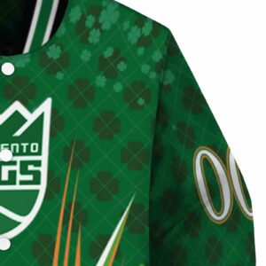 personalized sacramento kings shamrock pattern green jacket premium grade jacketwow