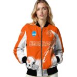 personalized sam houston bearkats flaming football orange white jacket best selling jacketwow