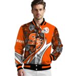personalized sam houston bearkats floral print orange jacket best selling jacketwow