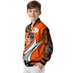 personalized sam houston bearkats floral print orange jacket best selling jacketwow