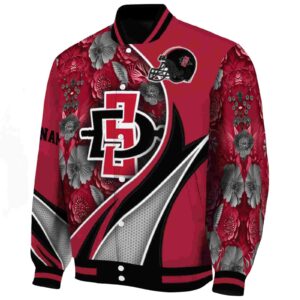 personalized san diego state aztecs floral print red jacket best selling jacketwow