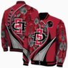 personalized san diego state aztecs floral print red jacket fashion forward jacketwow