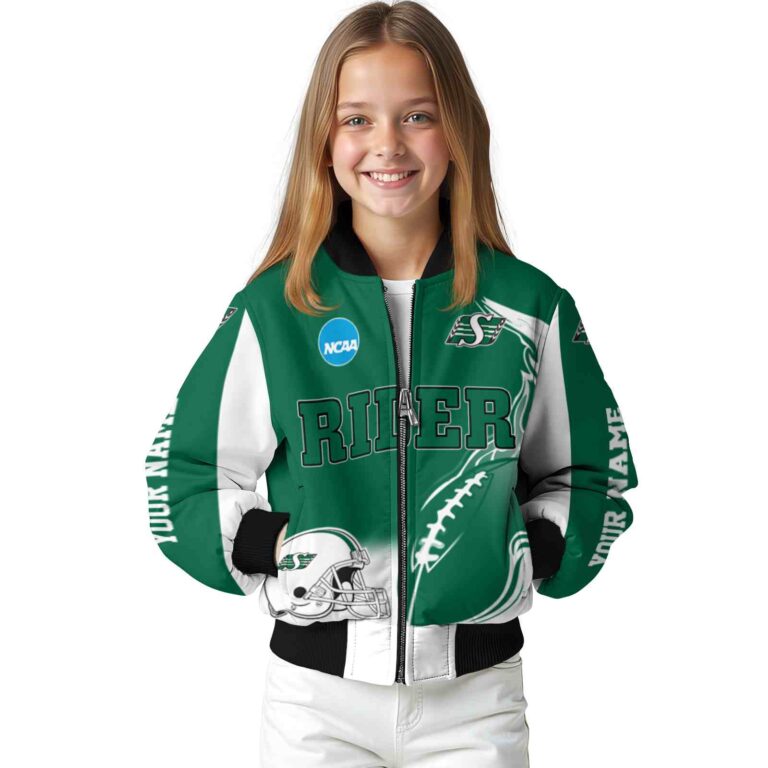 personalized saskatchewan roughriders flaming football green white jacket top rated jacketwow