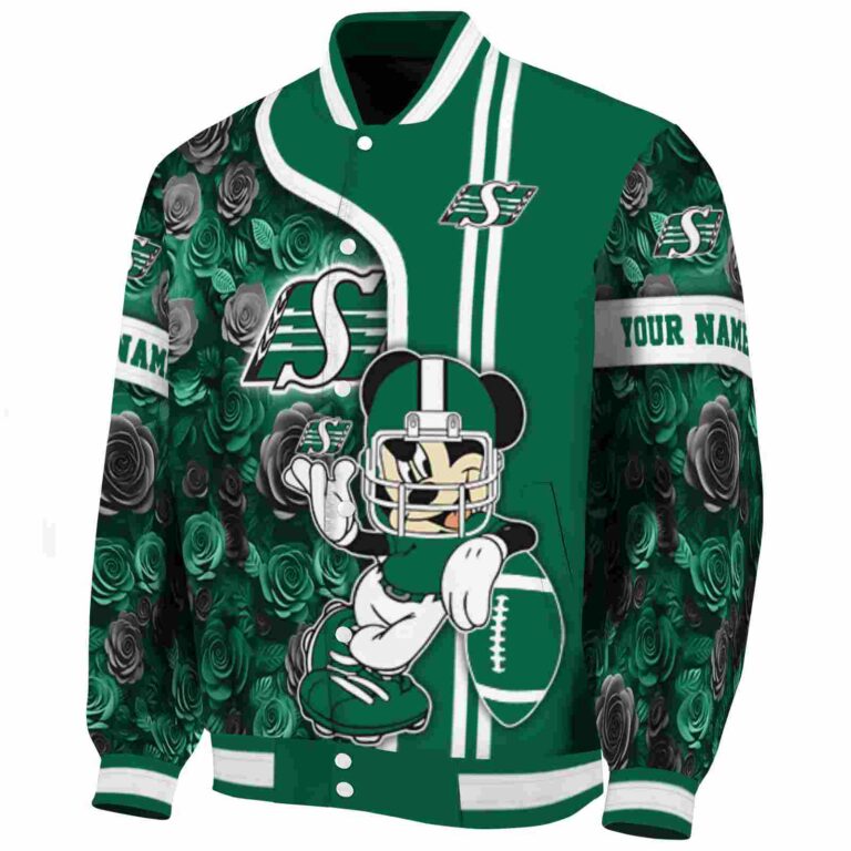 personalized saskatchewan roughriders rose mickey green jacket best selling jacketwow