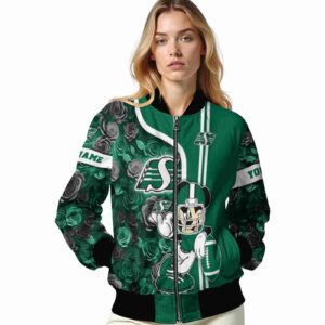 personalized saskatchewan roughriders rose mickey green jacket latest model jacketwow