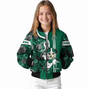 personalized saskatchewan roughriders rose mickey green jacket top rated jacketwow