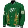 personalized saskatchewan roughriders shamrock pattern green jacket best selling jacketwow