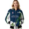 personalized seattle seahawks flaming football blue white jacket latest model jacketwow